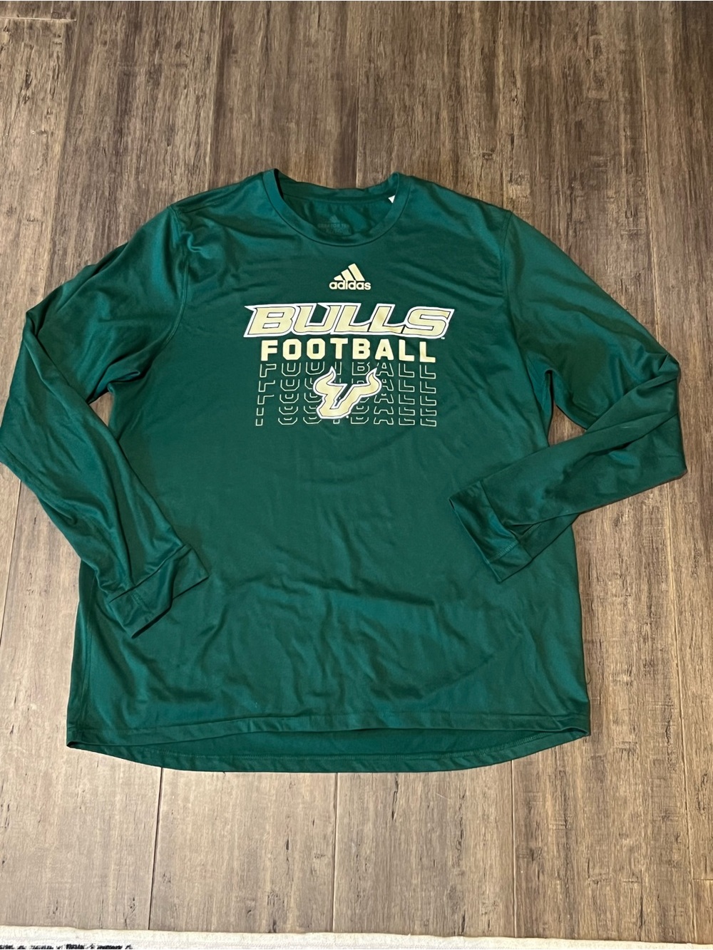 USF Bulls college football men green Long sleeve dry fit type athletic shirt XL